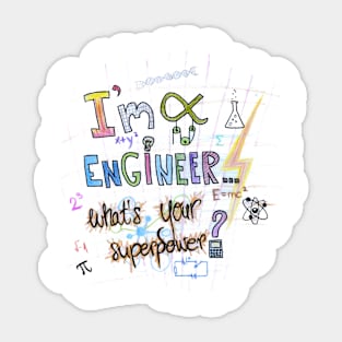 Engineer Superpower Sticker